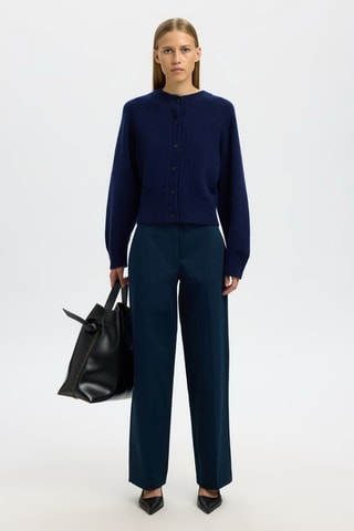 Pantalon en coton biologique - Bleu marine - Selected
