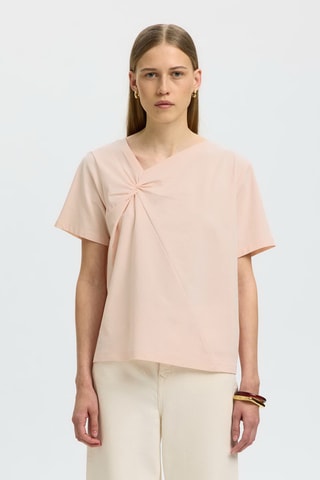 Blouse en coton biologique - Rose pâle - Selected