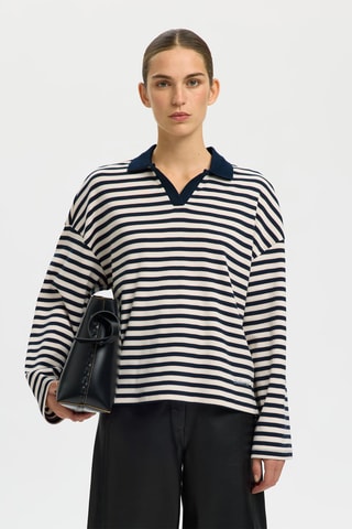Polo en coton biologique - Bleu - Selected