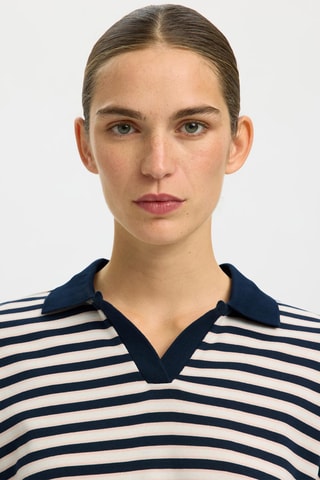 Polo en coton biologique - Bleu - Selected