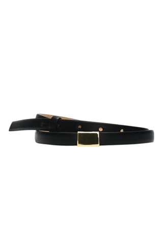 Ceinture en cuir - Noir - Selected
