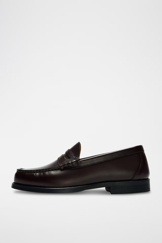 Mocassins en cuir - Marron - Selected