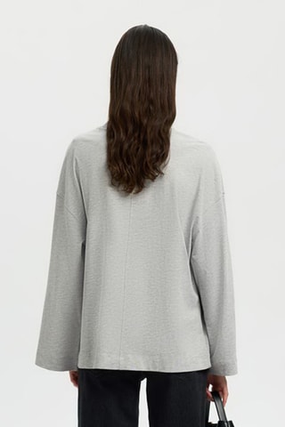 T-shirt en coton biologique - Gris - Selected