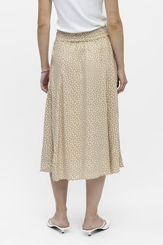 Jupe portefeuille midi - Beige - Selected