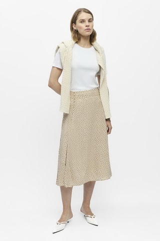 Jupe portefeuille midi - Beige - Selected