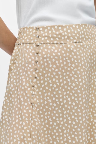 Jupe portefeuille midi - Beige - Selected