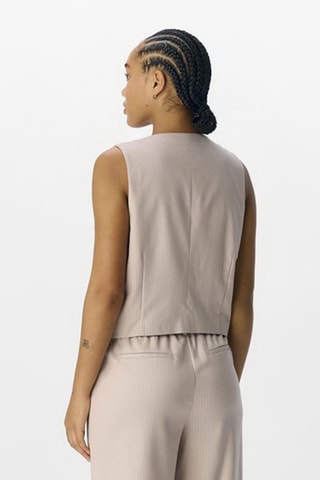 Gilet de costume sans manches - Beige - Selected