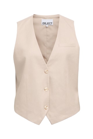 Gilet de costume sans manches - Beige - Selected