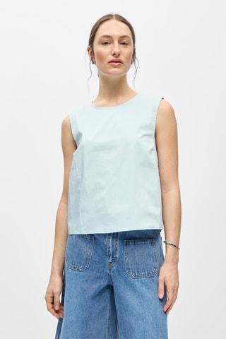 Blouse sans manches - Bleu clair - Selected