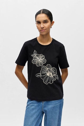 T-shirt - Noir - Selected