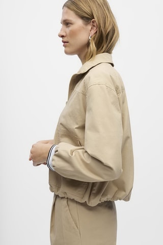 Blouson en coton biologique - Beige - Selected