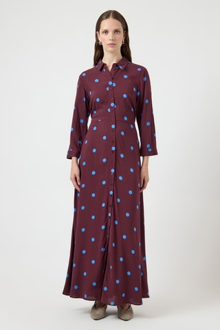 Robe chemise - Bordeaux - Selected