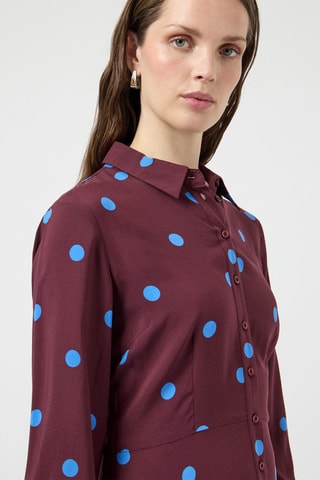 Robe chemise - Bordeaux - Selected