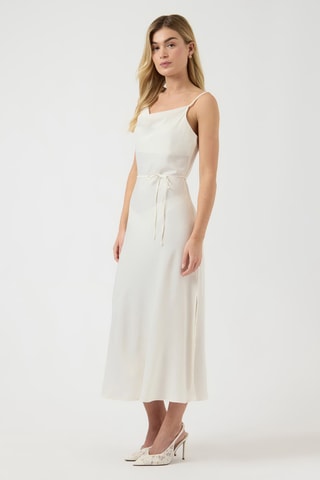 Robe midi sans manches - Blanc - Selected