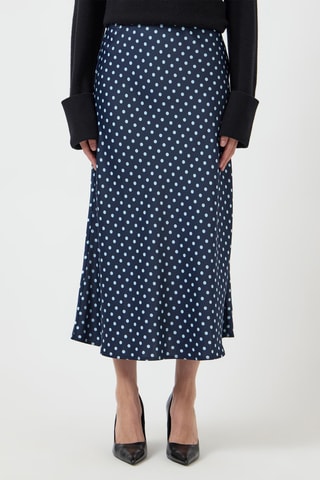 Jupe midi - Bleu marine - Selected