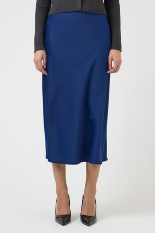 Jupe midi - Bleu - Selected