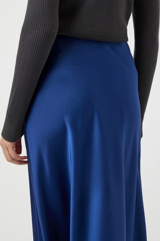 Jupe midi - Bleu - Selected