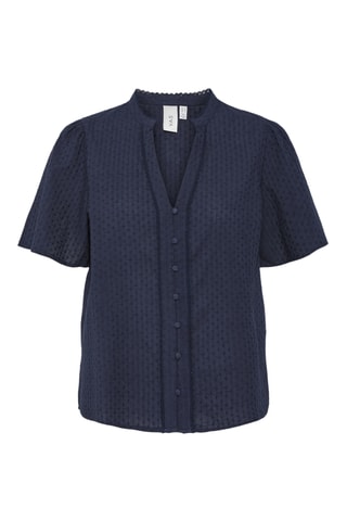 Blouse en coton biologique - Bleu marine - Selected