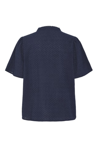 Blouse en coton biologique - Bleu marine - Selected