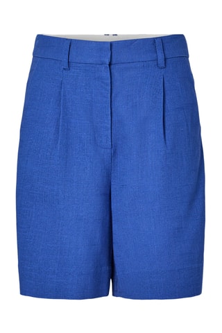 Short en lin - Bleu - Selected