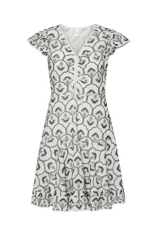 Robe courte en coton biologique - Blanc - Selected
