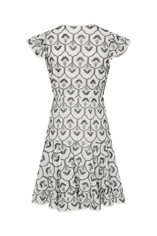 Robe courte en coton biologique - Blanc - Selected