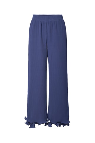 Pantalon palazzo - Bleu - Selected