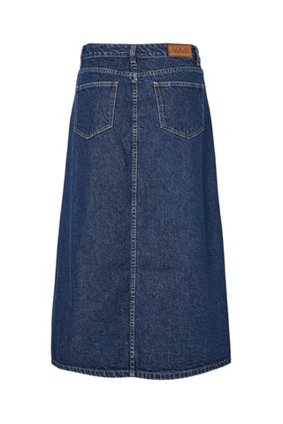Jupe longue en coton biologique - Bleu - Selected