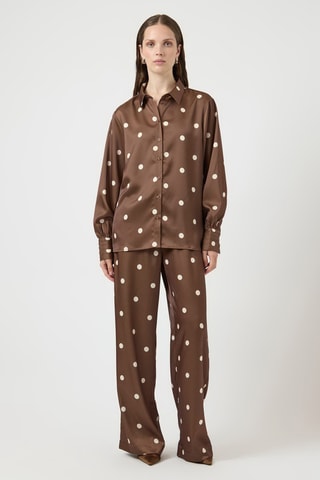 Pantalon - Marron - Selected