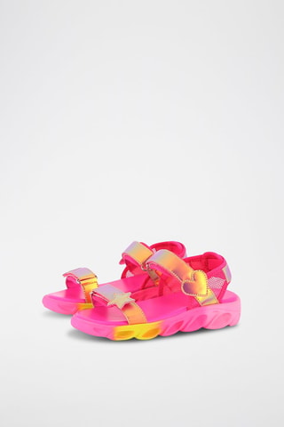 Sandalias - Fucsia y amarillo