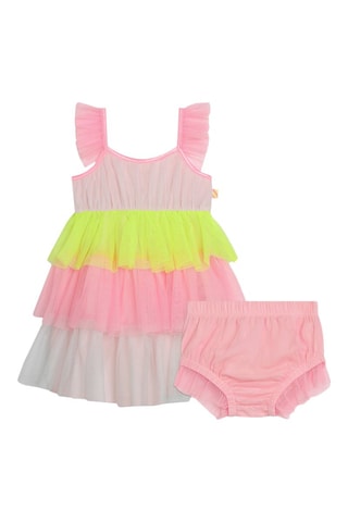Vestido y cubrepañal - Rosa