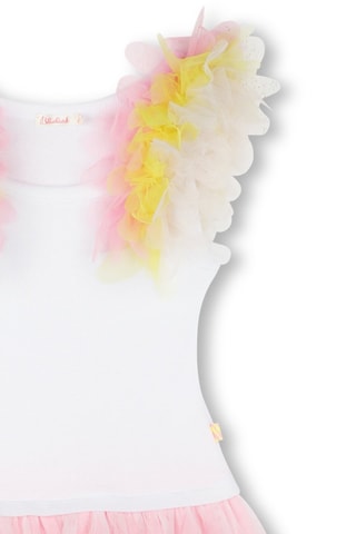 Vestido - Blanco y rosa