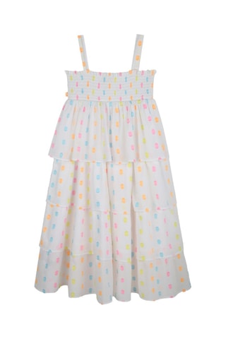 Vestido avolantado - Blanco