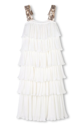 Vestido avolantado - Blanco