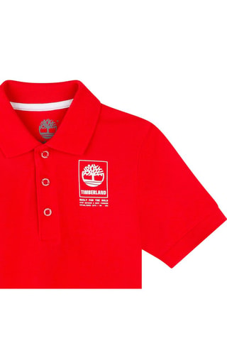 Polo de algodón orgánico - Rojo - Timberland