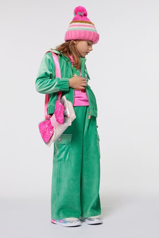 Sudadera de terciopelo - Verde claro - Billieblush