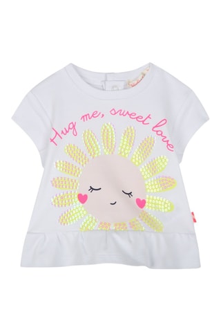 Camiseta y short de algodón orgánico - Blanco y rosa