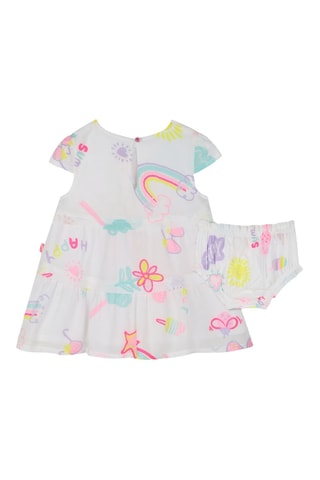 Vestido y cubrepañal - Blanco