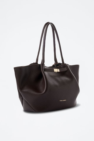 Shopping bag in pelle Prato - Marrone