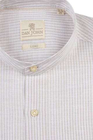 Linnen Overhemd - Beige en wit