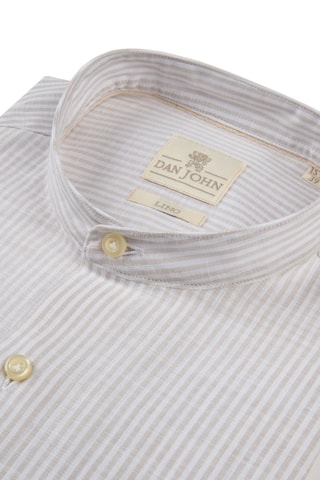 Linnen Overhemd - Beige en wit
