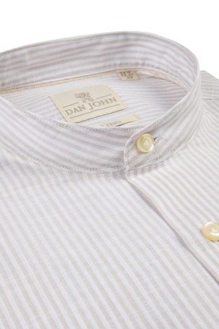 Linnen Overhemd - Beige en wit