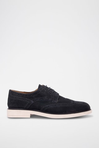 Derbys en cuir - Bleu