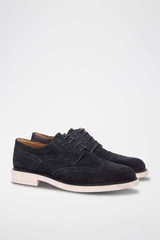 Derbys en cuir - Bleu