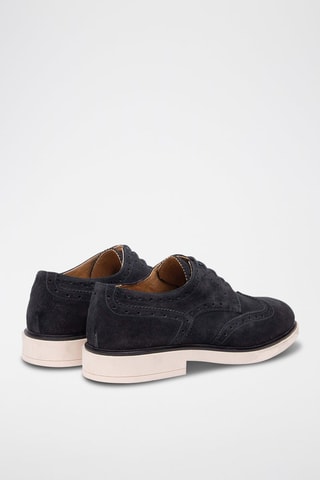 Derbys en cuir - Bleu