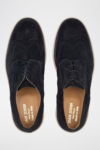 Derbys en cuir - Bleu
