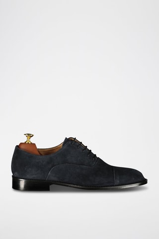 Derbys en cuir - Bleu, marron et doré