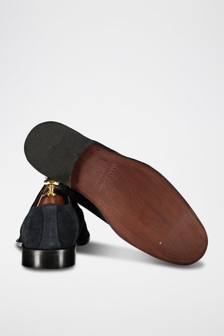 Derbys en cuir - Bleu, marron et doré