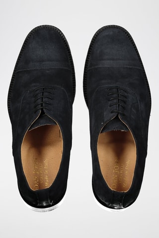 Derbys en cuir - Bleu, marron et doré