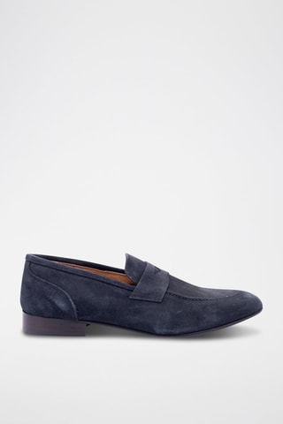 Mocassins en nubuck - Bleu
